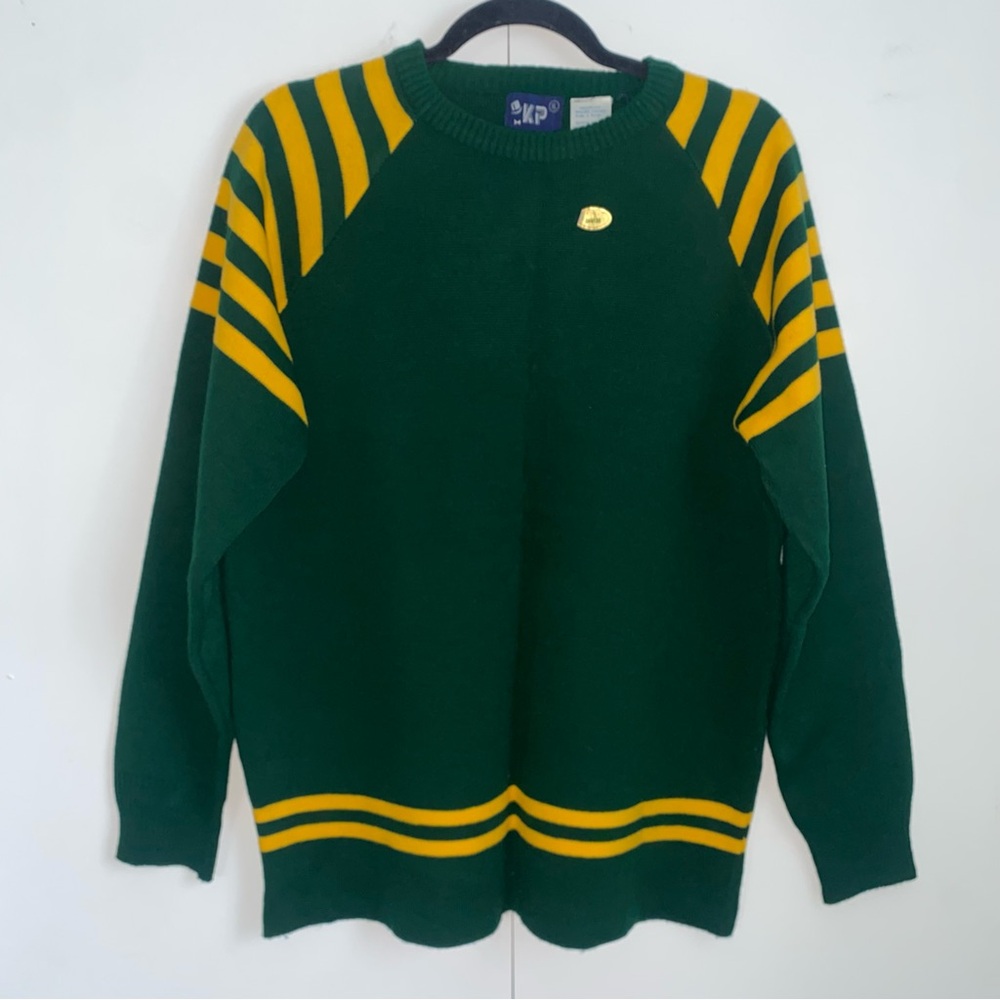 NWT Green & Gold Crew Neck Sweater